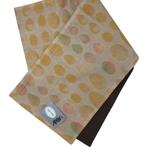 Country Easter Egg Table Runner Farmhouse Chicken Duck Bird Yellow Brown 72" NEW - Picture 2 of 2